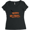 happy halloween . Women's Triblend Scoop T-shirt