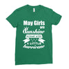 May Girls Are Sunshine Mixed With A Little Hurricane Ladies Fitted T-Shirt
