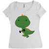 Cute Dinosaur Women's Triblend Scoop T-shirt