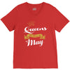 queens are born in may V-Neck Tee