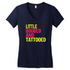 little boobed and tattoed Women's V-Neck T-Shirt