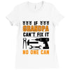 İF GRANDPA CAN'T FIX IT THAN NO ONE CAN Ladies Fitted T-Shirt