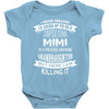 Super Cool Mimi Of A Freaking Awesome Granddaughter Baby Onesie