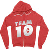 team 10 silver Zipper Hoodie