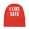 i like cats Baby Beanies