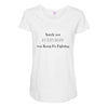 kung fu fighting Maternity Scoop Neck T-shirt