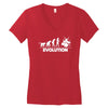 drummer evolution Women's V-Neck T-Shirt