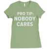 nobody cares Ladies Fitted T-Shirt