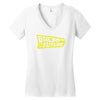 retro back to the future Women's V-Neck T-Shirt