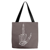 skeleton hand Tote Bags