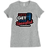 star spangled hammered Ladies Fitted T-Shirt