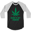 Support Liver Cancer Awareness With A Emerald Cannabis Leaf 3/4 Sleeve Shirt