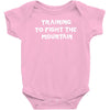training to fight the mountain Baby Onesie