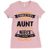 Super Cool Aunt Of A Freaking Awesome Niece Ladies Fitted T-Shirt