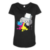 puker printer Maternity Scoop Neck T-shirt