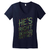zombie right behind Women's V-Neck T-Shirt