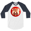 route 66 sign distressed, ideal birthday gift or present 3/4 Sleeve Shirt