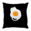 eggcat Throw Pillow