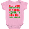 all i want for christmas Baby Bodysuit