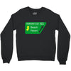 gps logo free exit 63 beach haven Crewneck Sweatshirt