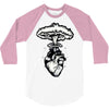 heart and nuclear explosion 3/4 Sleeve Shirt