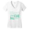 snooker where's the cue ball going Women's V-Neck T-Shirt