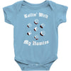 rolling with the homies Baby Onesie
