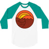sunset circle 3/4 Sleeve Shirt