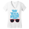 time to go tropical awesome paradise Women's V-Neck T-Shirt