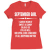 Super September Girl Ladies Fitted T-Shirt