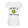 world's best mommy with flowers Maternity Scoop Neck T-shirt