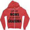 great moms get promoted to grandma Zipper Hoodie