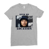 send me location khabib Ladies Fitted T-Shirt