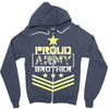 military, proud us army brother veteran u Zipper Hoodie