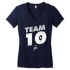 team 10  silver Women's V-Neck T-Shirt