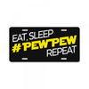 eat, sleep, pewpew, repeat License Plate