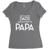 Only the Best Dads get Promoted to Papa Women's Triblend Scoop T-shirt