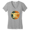 Moon and Sun Women's V-Neck T-Shirt