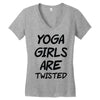 yoga girls are twisted Women's V-Neck T-Shirt