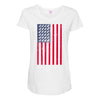 t-rex vintage american flag Maternity Scoop Neck T-shirt