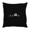 pug heartsnort Throw Pillow