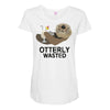 otterly wasted drinking Maternity Scoop Neck T-shirt