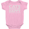cats make me happy you, not so much Baby Onesie