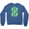 sad alien and daisy nineties grunge pattern Crewneck Sweatshirt