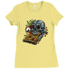 pizzaskull sticker original Ladies Fitted T-Shirt