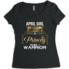 april girl is a perfect combination of princess and warrior Women's Triblend Scoop T-shirt