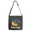 maine coon cat Adjustable Strap Totes