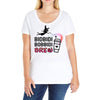 Bidbidi Bobbidi Brew Ladies Curvy T-Shirt