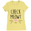 CHECK MEOWT CAT Ladies Fitted T-Shirt