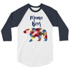 mama bear floral 3/4 Sleeve Shirt
